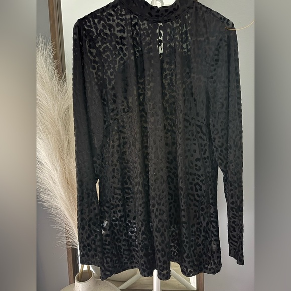 Lane Bryant Black Fitted Graphic Bodysuit - Picture 9 of 9